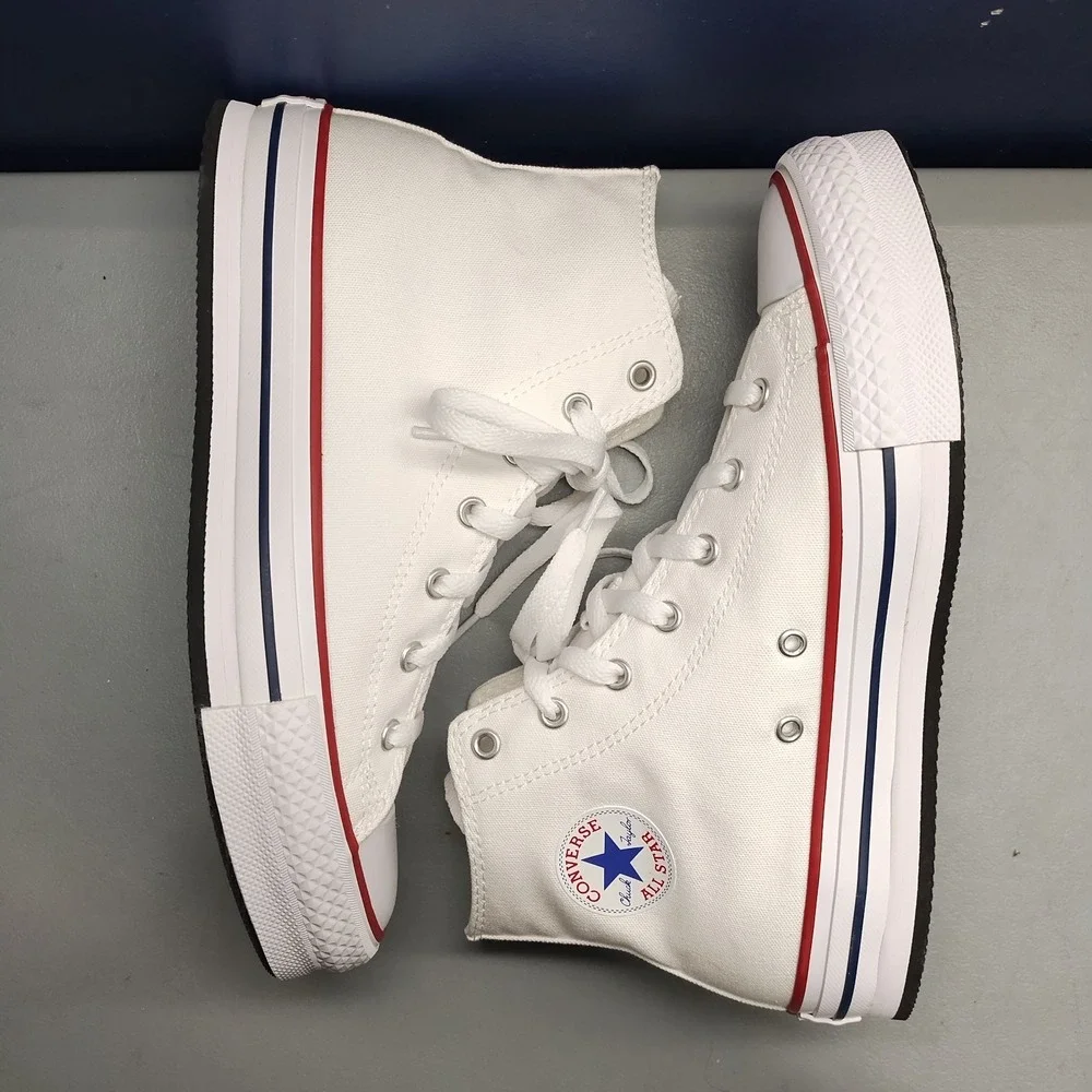 Converse Chuck Taylor All Star Platform Sneakers Kids 7 White High Top 272856F